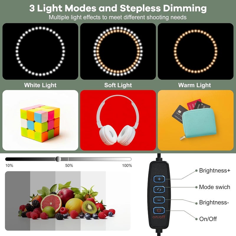 Lightdow 16"x16"x12" Photo Studio Light Box Photography with 120 LEDs (CRI>95), 6 Backdrops - Portable/Dimmable/Versatile Folding Shooting Tents for Toys/Jewelry/Watches/Cosmetics Photography - Image 3